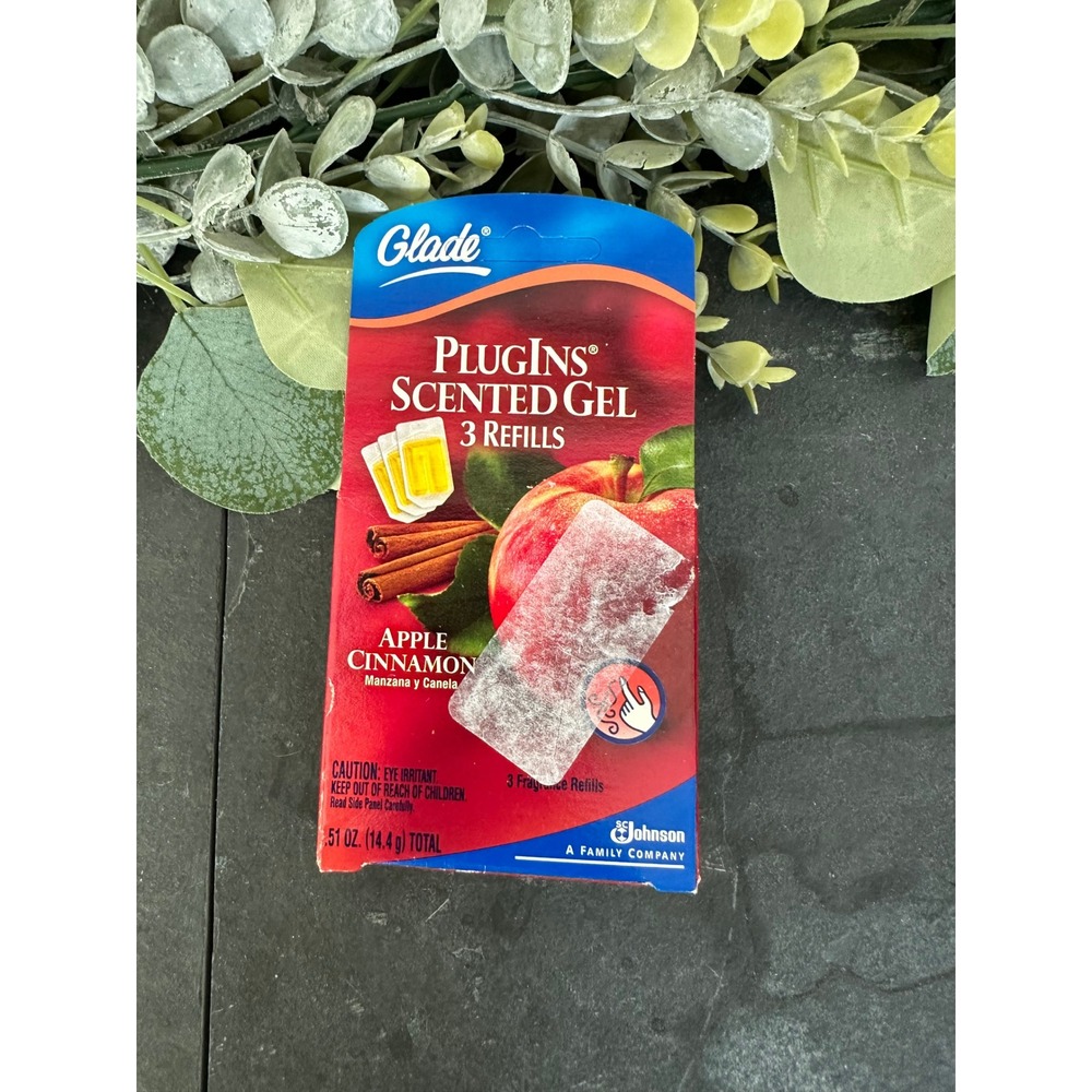 New Glade PlugIns Refill Apple Cinnamon 3 gel air fresheners .51 oz fragrance